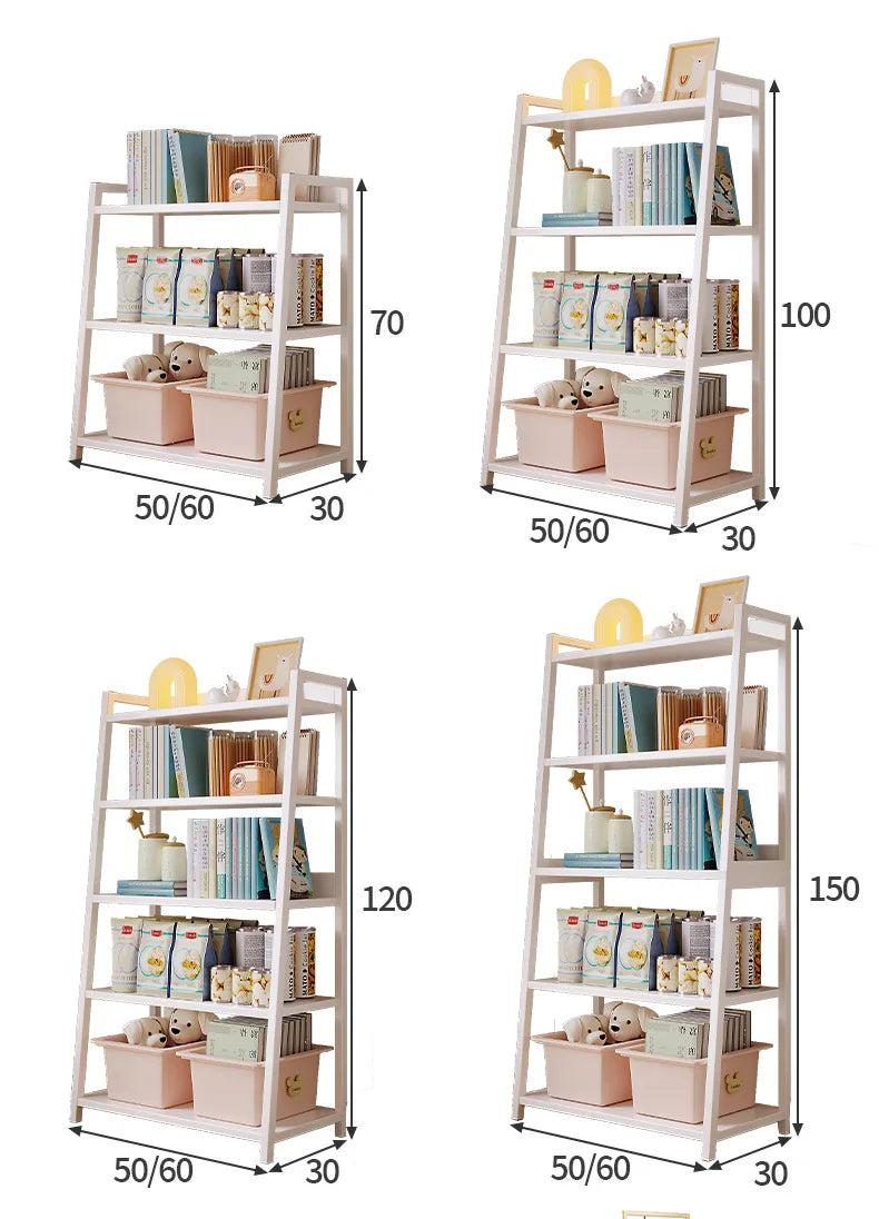 Household Multi-layer Wrought Iron Shelves Ins Wind Simple Floor Storage Display Cabinet Trapezoidal Shelf Bookshelf    Home Decor Supply | Online Retail | ShoreShopper.com