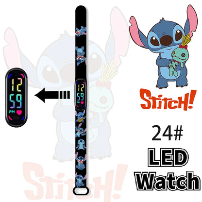 Disney Stitch Digital Kids' Watches Anime Figures LED Luminous Watch Touch Waterproof Electronic Sports Watch Kids Birthday Gift    Home Decor Supply | Online Retail | ShoreShopper.com