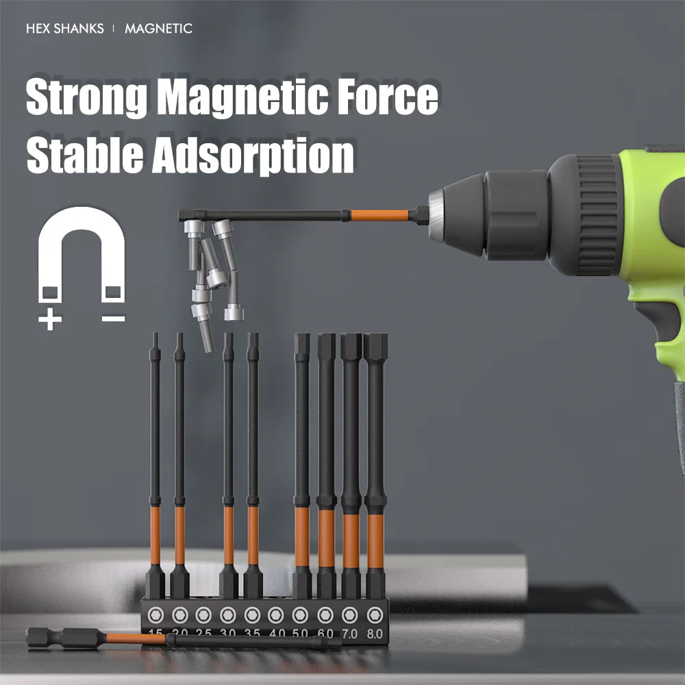 Impact Torx Bit Set-3/6 Inch  (T7-T40) & Impact Hex Head Allen Wrench Drill Bit Set-2/4 Inch  (H1.5-H8)  With CNC Machined Tips,    Home Decor Supply | Online Retail | ShoreShopper.com