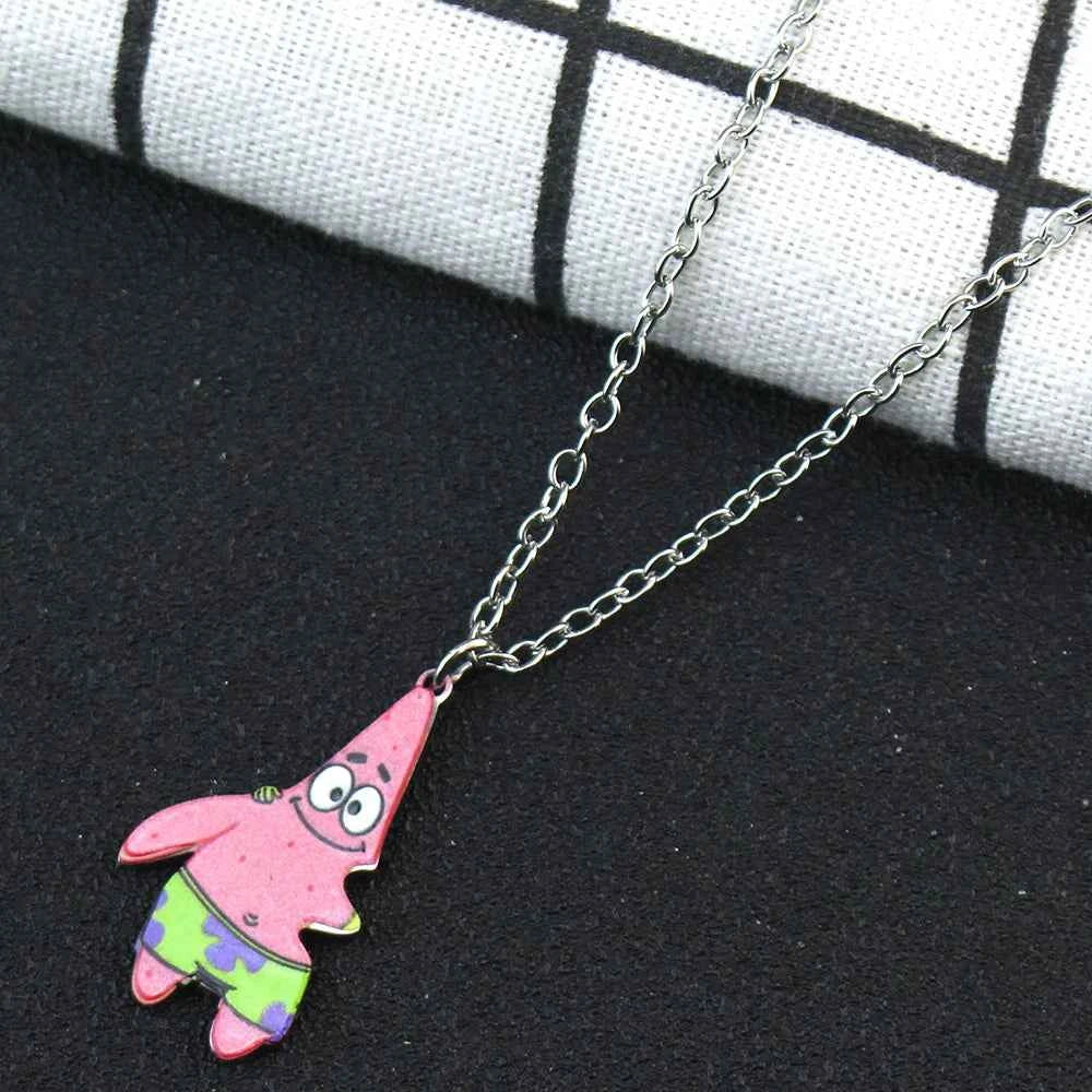 Fashion Best Friends Love Couple Pendant Necklace Cartoon Square--Pants Necklace Good Friends Friendship Jewelry Gift