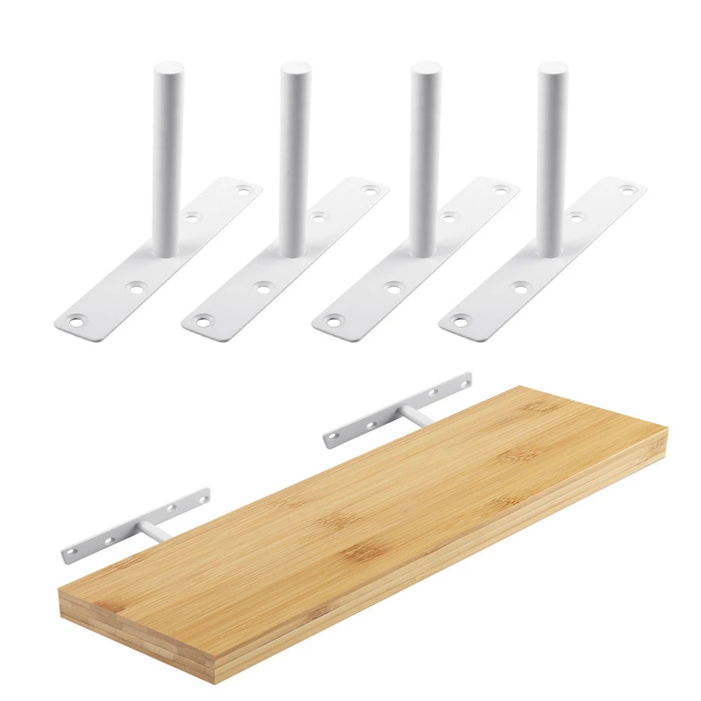 T Shape Concealed Shelf Brackets Floating  Wall Shelf Supports Screw Mounting Plate Multi sizes Metal Brackets    Home Decor Supply | Online Retail | ShoreShopper.com