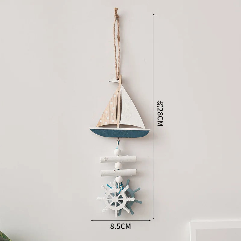 Wall Hanging Hand Made Mediterranean Starfish Hung Fish Nautical Decor Hang Wood Marine Pendant for Home Decoration קישוטי קיר    Your Coastal Marketplace | Shoreshopper.com