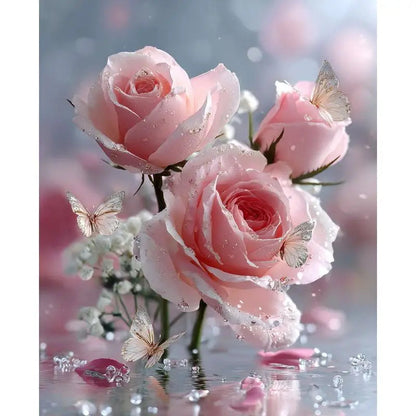 CHENISTORY Painting By Number Pink Flower Drawing On Canvas Hand Painted DIY Picture By Numbers Home Decoration    Home Decor Supply | Online Retail | ShoreShopper.com