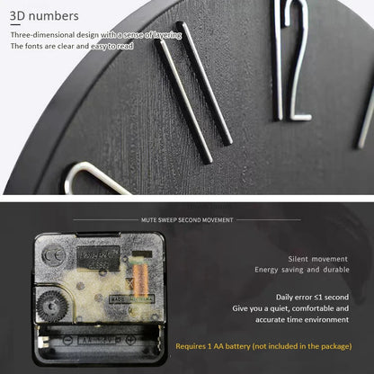 Nordic Style Home Wall Clock No Second Hand Simple Quartz 30"    Home Decor Supply | Online Retail | ShoreShopper.com