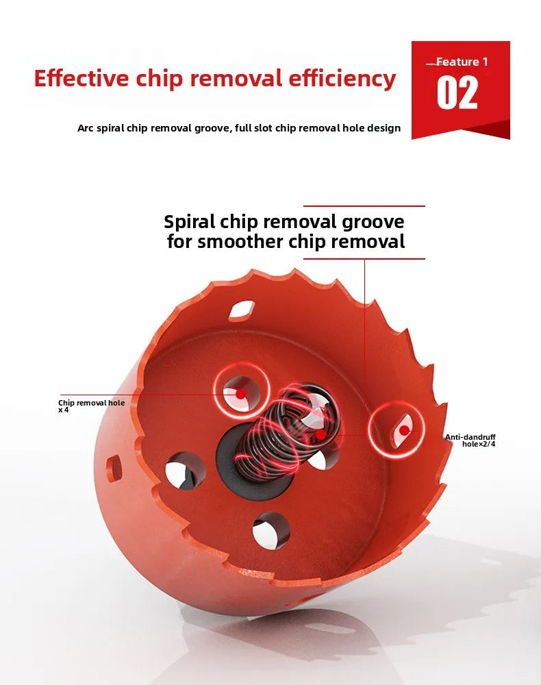 M42 bi-metal woodworking hole saw for drywall, PVC, plastic, iron plate, and recessed light drilling.    Home Decor Supply | Online Retail | ShoreShopper.com