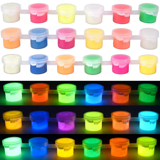 6Colors Acrylic Fluorescent Paint Glow In Dark DIY Painting Art Materials Arts Crafts Painting Tool DIY Graffiti Acrylic Pigment    Home Decor Supply | Online Retail | ShoreShopper.com