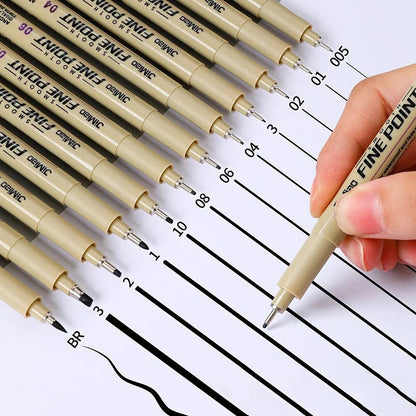 Line Drawing Pen Art Pigment Ink Drawing Waterproof Art Architecture School Supplies Paint Brushes Pinceles Painting Supplies    Home Decor Supply | Online Retail | ShoreShopper.com