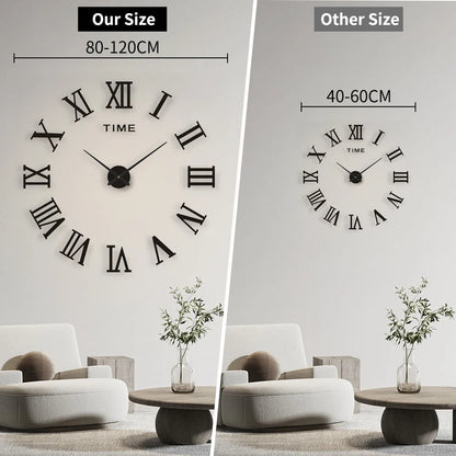 2D/3D Large Roman Numeral Acrylic Mirror Wall Clock Sticker Fashion DIY Quartz Clocks Watch Home Decoration Living Room Stickers    Home Decor Supply | Online Retail | ShoreShopper.com