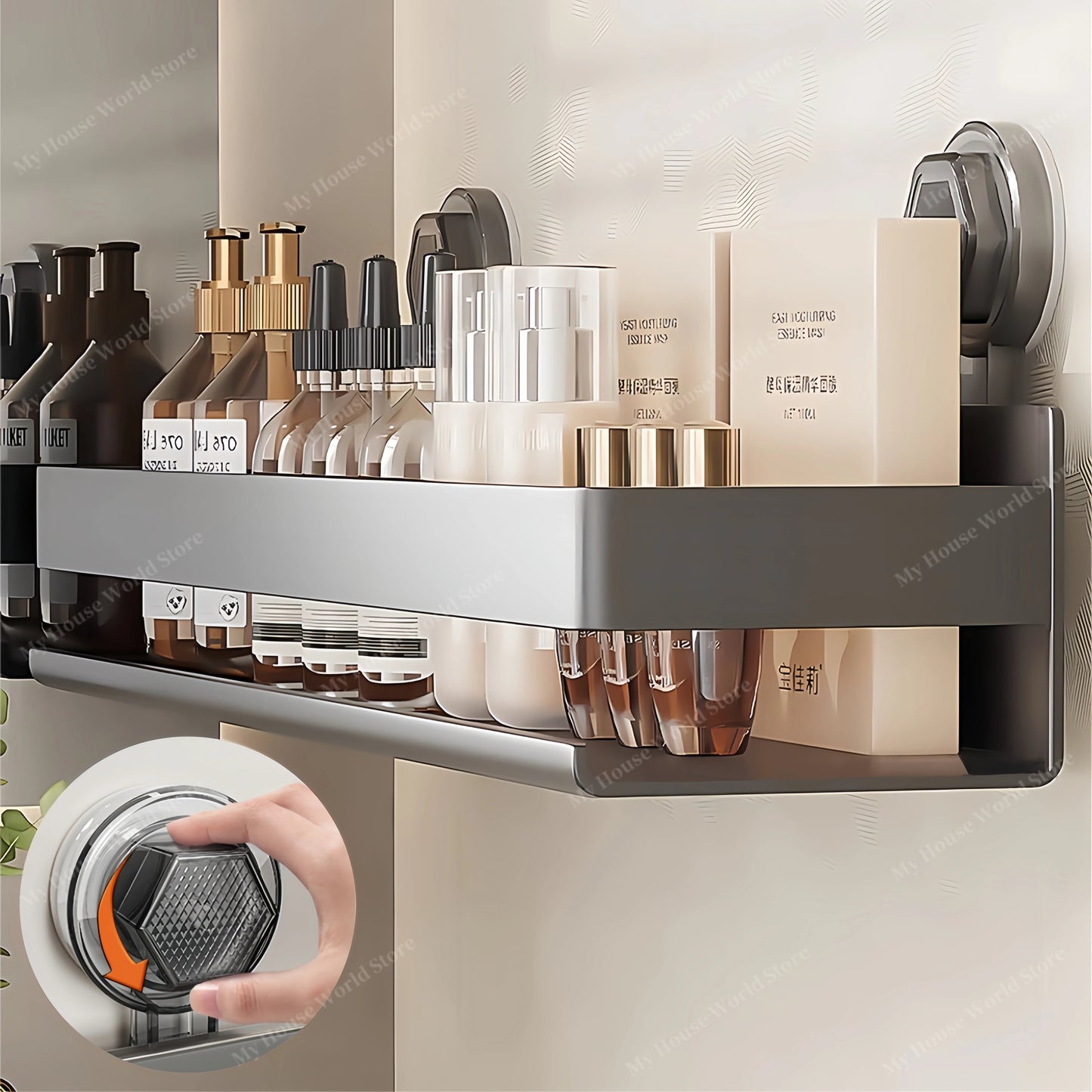 Shower Suction Cup Shelf Storage Shelf Home Organizer Shelf Holder Bathroom Organizer Suction Cup Wall Mounted Storage Rack    Home Decor Supply | Online Retail | ShoreShopper.com