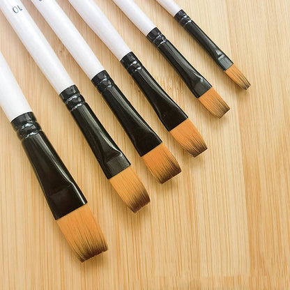 ♥24 Pcs Pearl White Art Paintbrush Set – Nylon Brushes for Oil, Acrylic & Watercolor Painting    Home Decor Supply | Online Retail | ShoreShopper.com