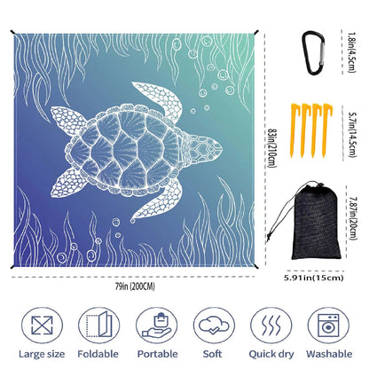 Beach Blanket Super Large 79 x 83 Inch Sandproof Waterproof Soft Comfortable Material Light Weight Portable for Beach Outdoor    Your Coastal Marketplace | Shoreshopper.com