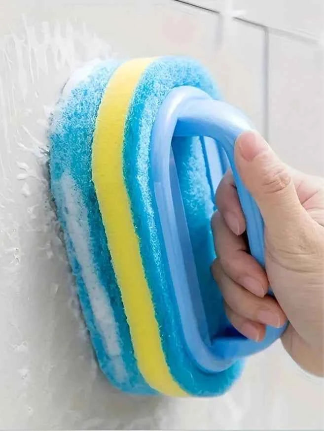 Cleaning sponge for bathroom, tile and glass stain removal - wiping brush commercial cleaning service/store