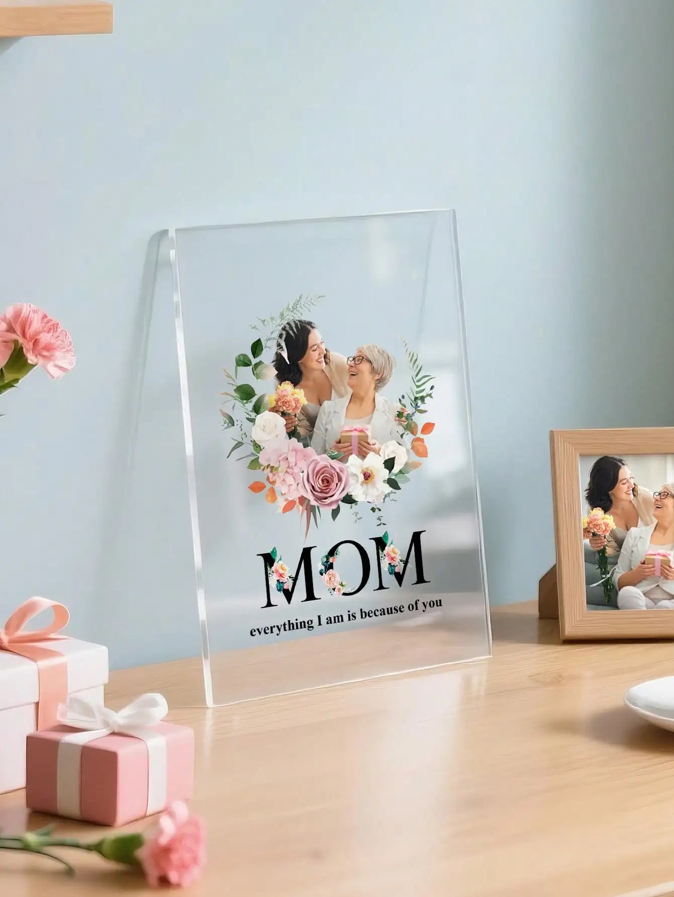 Custom Mother Father Day Acrylic Plaque Personalized Photo Text with Quote Gift for Mom Dad Grandma Grandpa Anniversary Birthday    Your Coastal Marketplace | Shoreshopper.com