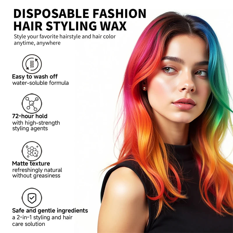 SEVICH Hair Colour Wax Temporary DIY Hair Coloring Wax One-Time Long Lasting Hair Dye Mud Cream Christmas Hair Styling Products - ShoreCo.Shop