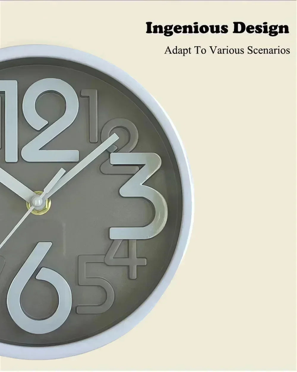 Children's Study Non-Ticking Wall Clock Luxury Silent Battery Operated Round Wall Clock for  Modern Simple Style Home Decor    Home Decor Supply | Online Retail | ShoreShopper.com