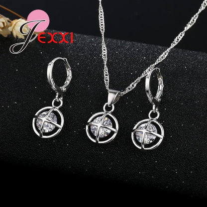 New Fashion Jewelry Set Chain Pendant Necklace & Earrings Genuine 925 Sterling Silver Jewelry Set Hot Sales    Home Decor Supply | Online Retail | ShoreShopper.com