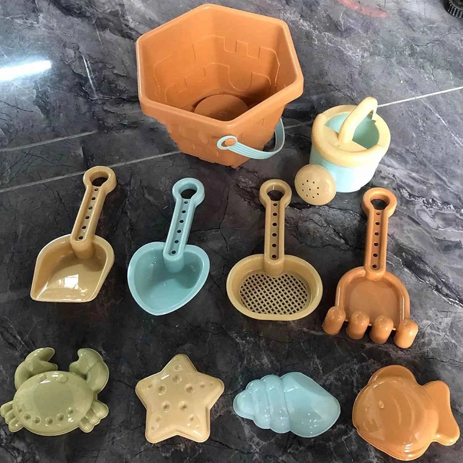 Baby Beach Toys Children Outdoor Games Sand Play Set Infants Digging Sand Plastic Shovels Buckets Water Play Beach Toys for Kids