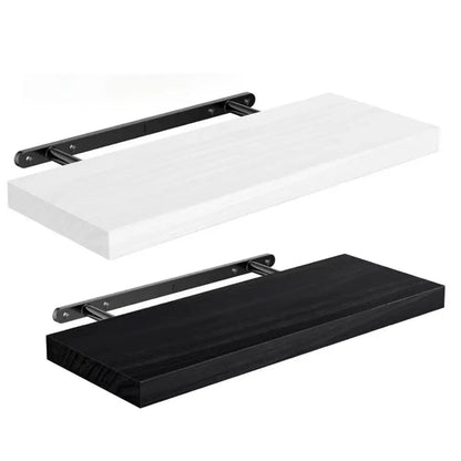 Solid Wood Solid Wooden Floating Shelves Wall Mounted Storage Rack Wall Mounted Bookshelf Floating Design Book Shelf    Home Decor Supply | Online Retail | ShoreShopper.com
