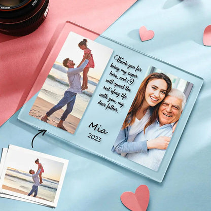 Custom Mother Father Day Acrylic Plaque Personalized Photo Text with Quote Gift for Mom Dad Grandma Grandpa Anniversary Birthday    Your Coastal Marketplace | Shoreshopper.com