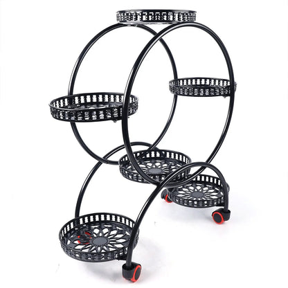 Metal Plant Stands 6 Pots Plants Flower Stand for Patio Garden Living Room Corner Balcony Bedroom Black / White    Home Decor Supply | Online Retail | ShoreShopper.com