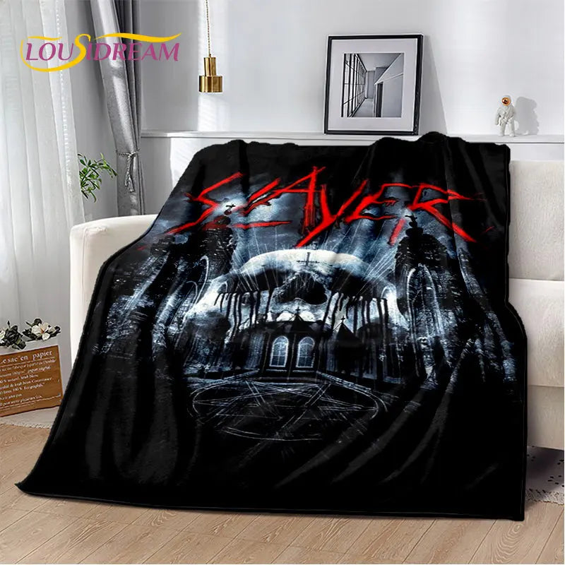 Slayer Heavy Metal Band Soft Plush Blanket,Flannel Blanket Throw Blanket for Living Room Bedroom Bed Sofa Picnic Cover Warm Kids    Your Coastal Marketplace | Shoreshopper.com