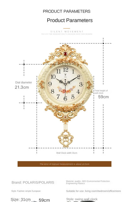 Polaris Light Luxury Home Design 60cm Wall Clock    Home Decor Supply | Online Retail | ShoreShopper.com