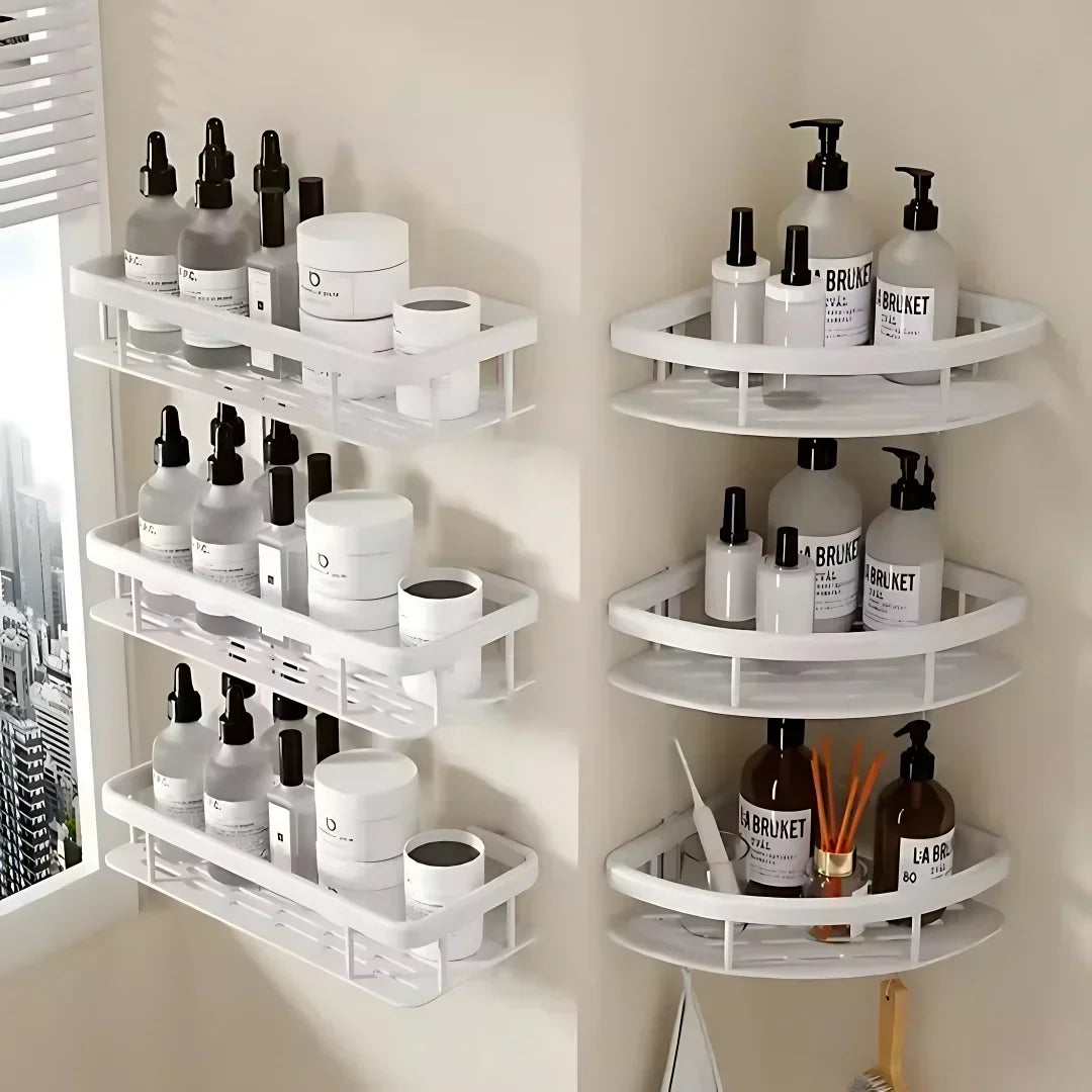 Bathroom Shelf Kitchen Storage Organizer Aluminum Alloy Shampoo Rack Shower Shelf Bathroom Accessories No Drill Shelf    Home Decor Supply | Online Retail | ShoreShopper.com