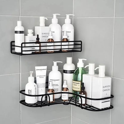 Toilet Storage Rack Bathroom Shelf No-Drill Corner Shelf Shower Wall Mounted Shelf Bracket Bathroom Accessory Organizer Shampoo    Home Decor Supply | Online Retail | ShoreShopper.com