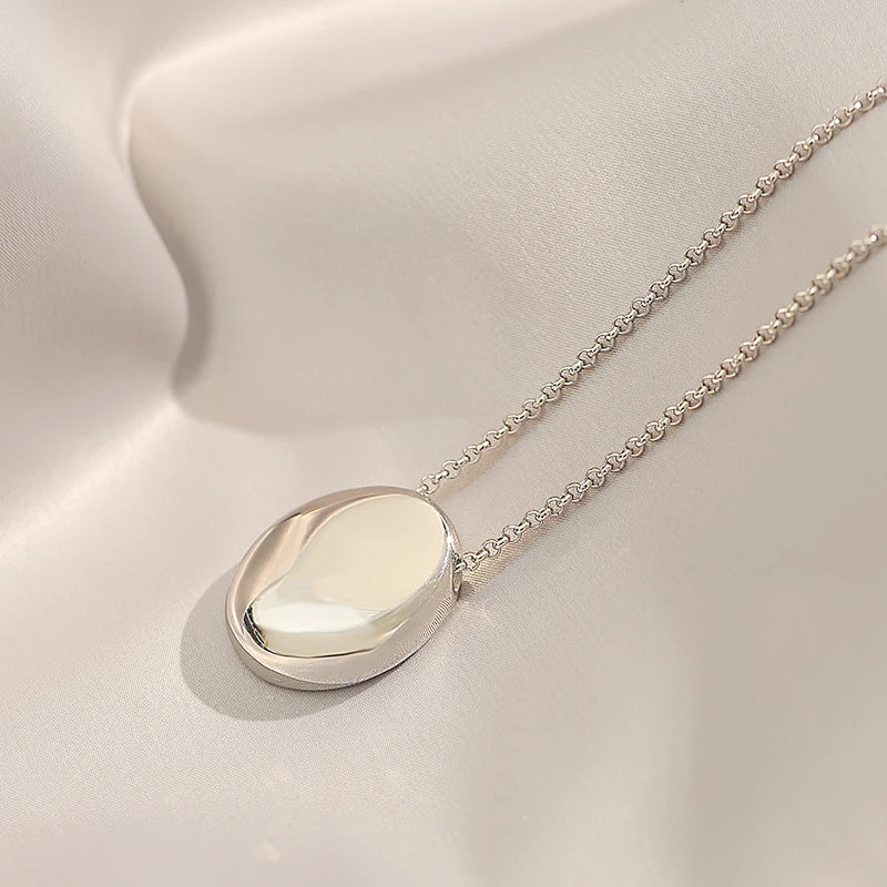 European and American Oval Pendant stainless steel Gold Color Long Necklace Fashion Jewelry Accessories Sweater Chian For Womens    Home Decor Supply | Online Retail | ShoreShopper.com
