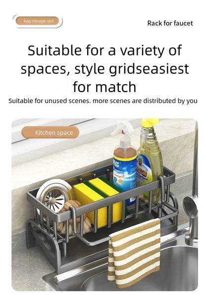 Kitchen Spice Storage Shelf with Drainage Rack, Installation Sink Organizer, Tap-Mounted Shelf for Home Kitchen Accessories    Home Decor Supply | Online Retail | ShoreShopper.com