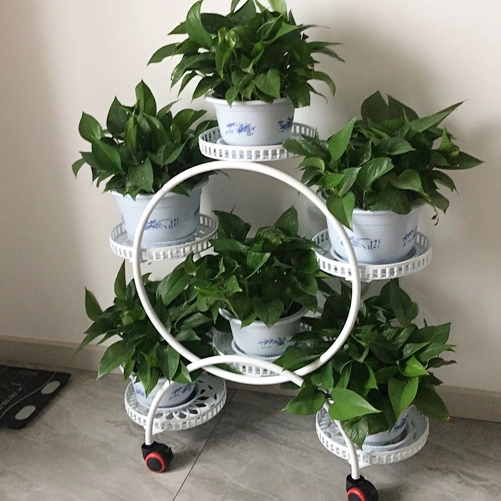 Metal Plant Stands 6 Pots Plants Flower Stand for Patio Garden Living Room Corner Balcony Bedroom Black / White    Home Decor Supply | Online Retail | ShoreShopper.com