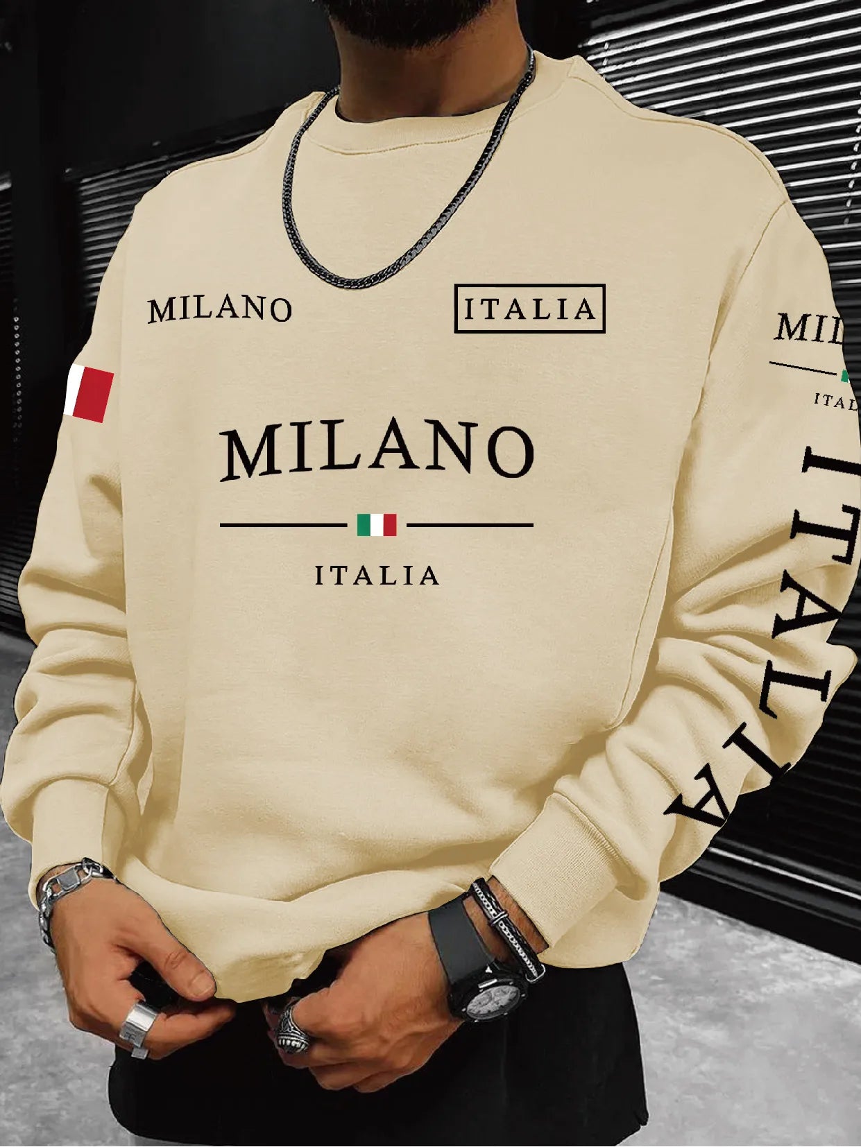 Men's 100% pure cotton summer loose comfortable casual  PARIS print large round neck long sleeve T-shirt top    Home Decor Supply | Online Retail | ShoreShopper.com