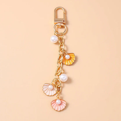Fashion Summer Beach Shell Pearl Starfish Keychain for Women Men Car Key Handbag Purse Hanging Key Chains DIY Accessories    Your Coastal Marketplace | Shoreshopper.com