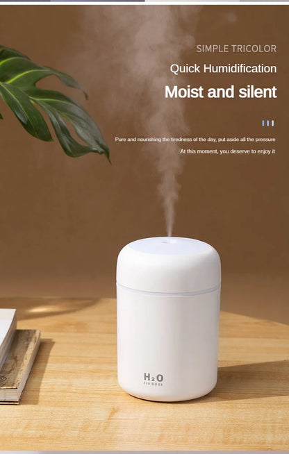 Portable Mini Air Humidifier For Bedroom,Personal Desktop,Car With Colorful Mood Lighting 2 Mist Modes And Auto Shut-Off - ShoreCo.Shop