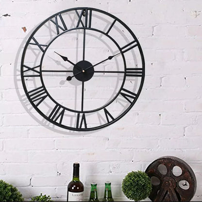 60CM Large 3D Wall Clocks Roman Numerals Retro Round Metal Iron Accurate Silent Nordic Hanging Ornament Living Room Decoration    Home Decor Supply | Online Retail | ShoreShopper.com