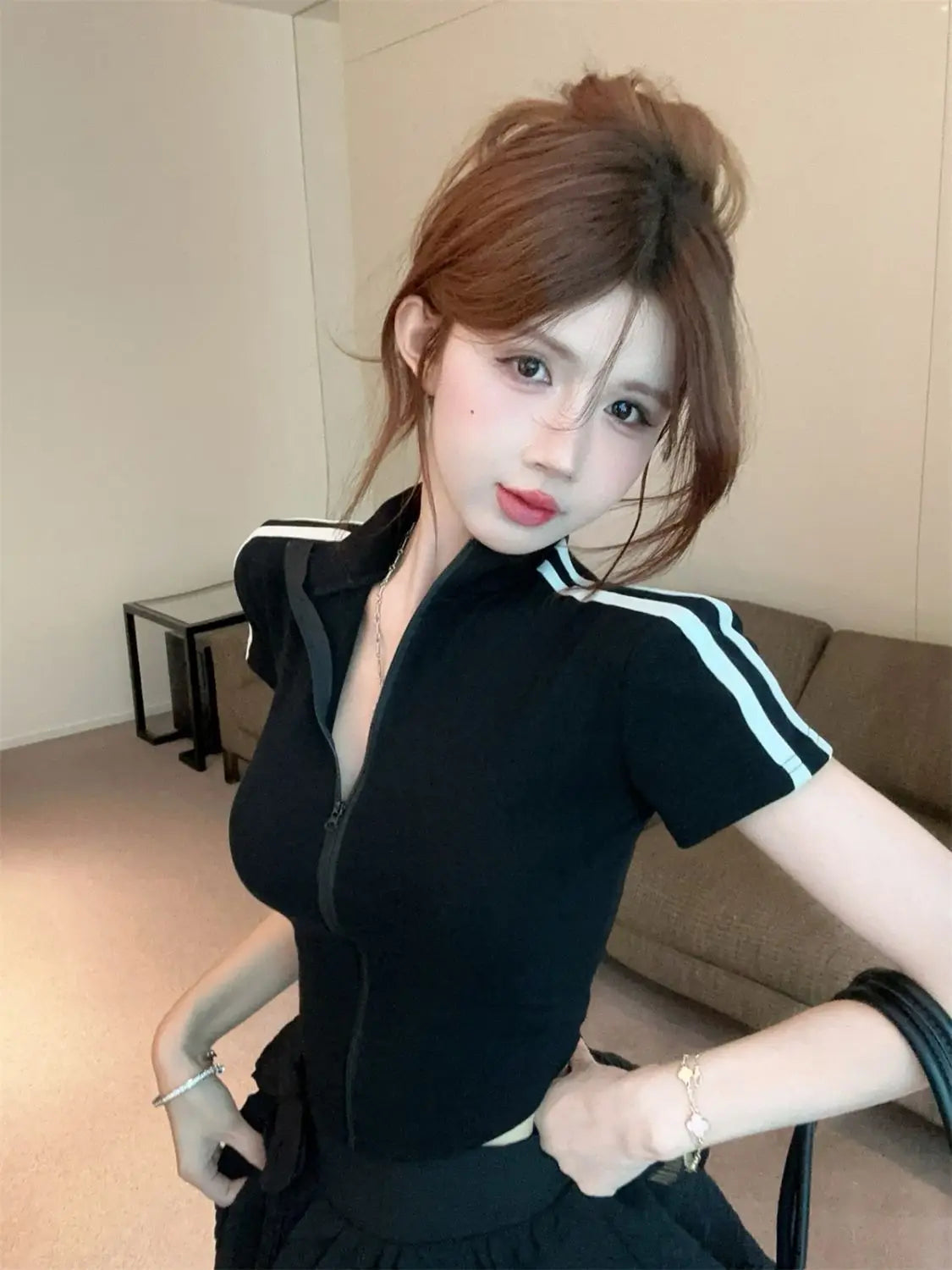 Short-sleeved T Shirt For Women Sweet And Spicy Pure Desire Design Sense Slim And Slimming T-shirt    Your Coastal Marketplace | Shoreshopper.com