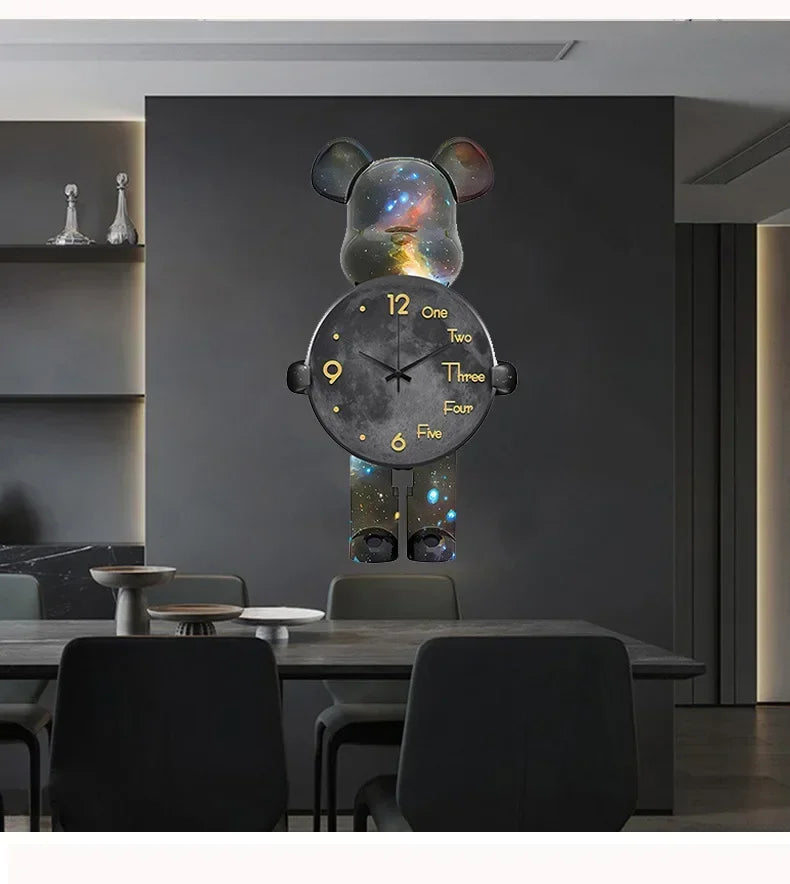Large Bear Wall Clocks CreativeBear Wall Clock Aesthetic Giant Wall-clock Luxury Living Room Decoration Dining Room Ornament    Home Decor Supply | Online Retail | ShoreShopper.com
