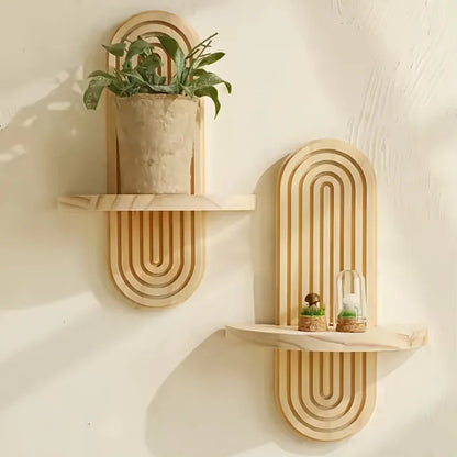 Boho Wooden Shelves for Wall Decorative Book Floating Wall Shelf for Living Room Bathroom Bedroom Classroom Office Nursery Home    Home Decor Supply | Online Retail | ShoreShopper.com