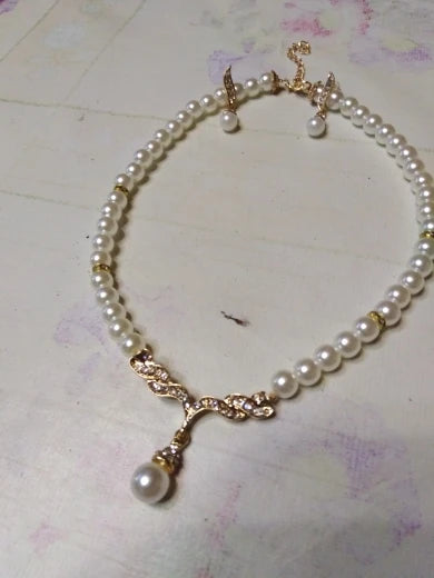 Women's 2 Piece Jewelry Sets One Gold Color Necklace + 1 Pair Earrings Wedding Bridal Pearl Elegant Decoration Pendientes Gifts    Home Decor Supply | Online Retail | ShoreShopper.com