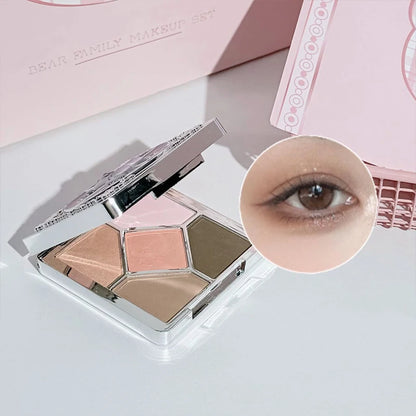 ART VALUE 7PC Makeup Sets Include 3 Colors Matte Lip Mud,1 Pressed Powder,1 Blush,1 Eyes Palette,1 Necklace Beauty Makeup Sets - ShoreCo.Shop