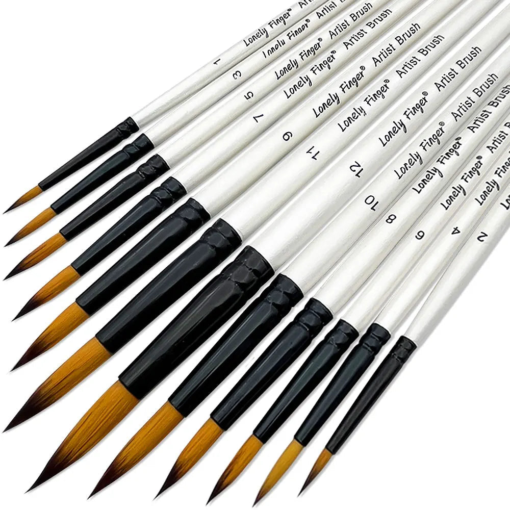12/48pcs Premium Flat Art Paintbrush Set Durable Anti-Shedding Synthetic Nylon Bristles for Watercolor Acrylics Gouache Painting    Home Decor Supply | Online Retail | ShoreShopper.com