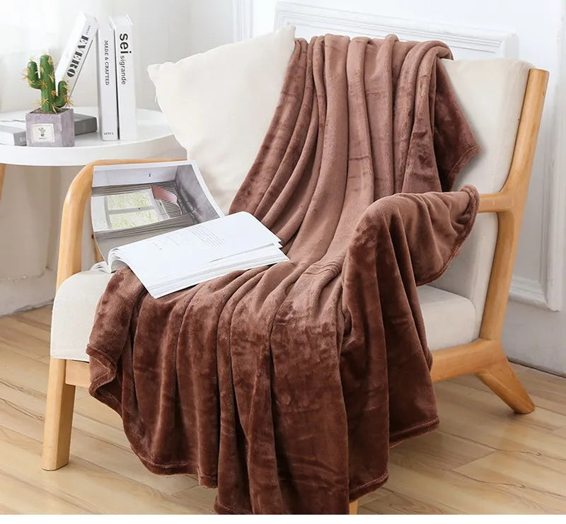 Fluffy Coral Velvet Blanket Flannel Plush Comfortable Thickened and Warm Soft Sofa Throw Blanket for Air-Conditioned Room Luxury    Your Coastal Marketplace | Shoreshopper.com