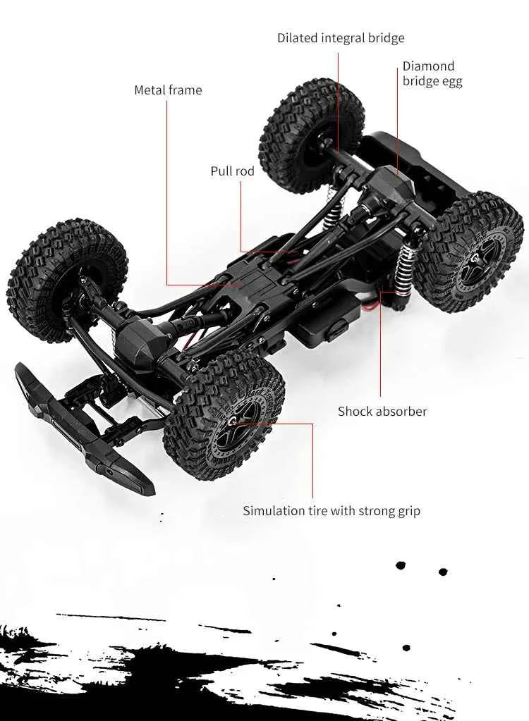 RC Car C8813 Full Proportional Throttle Pickup Truck Model Remote Control Toy 4WD Climbing Off-Road Rc Remote Control Car Gift