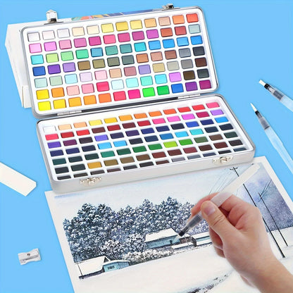 The 50/72/90/100/128/168 watercolor paint set includes a palette, brushes, drawing pens, professional painting supplies    Home Decor Supply | Online Retail | ShoreShopper.com