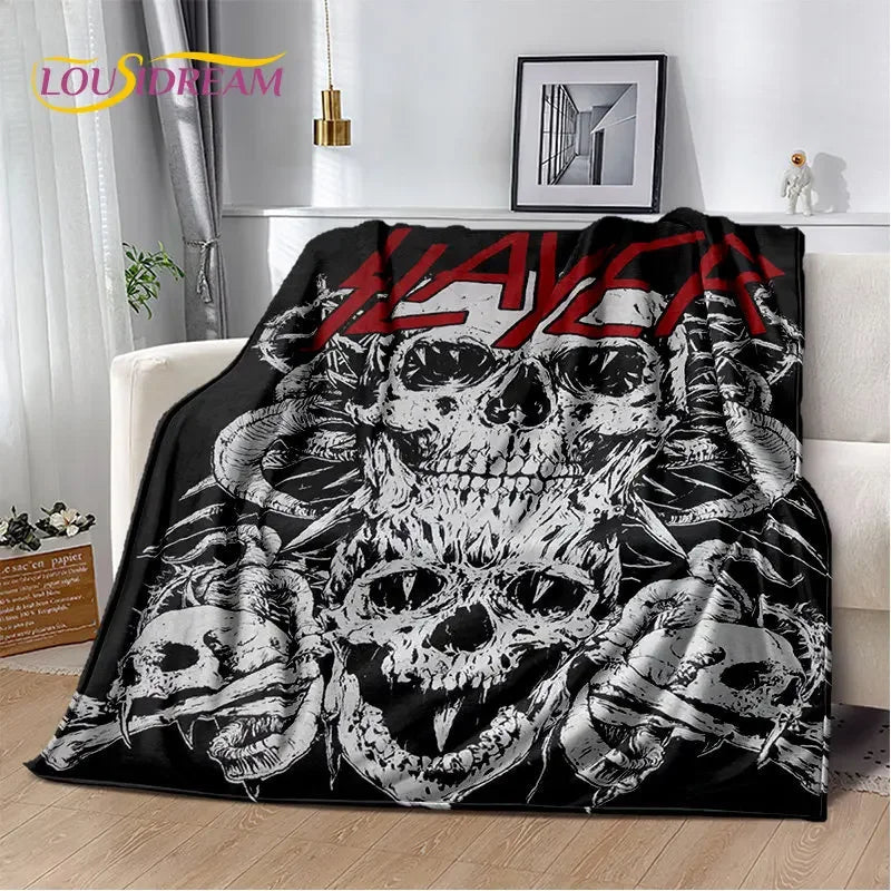 Slayer Heavy Metal Band Soft Plush Blanket,Flannel Blanket Throw Blanket for Living Room Bedroom Bed Sofa Picnic Cover Warm Kids    Your Coastal Marketplace | Shoreshopper.com