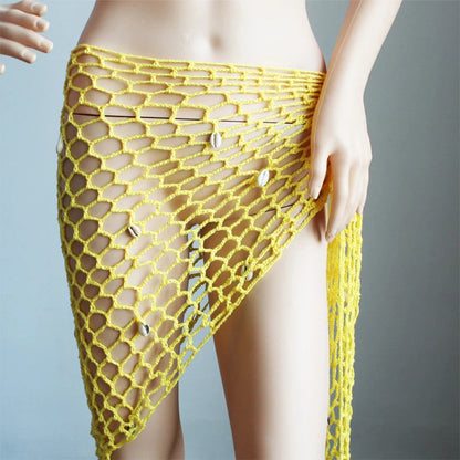 Women Beach Weave Hand Crochet Wrap Shawls Sexy Bikini Cover Up Sunscreen Nets Skirt Mesh Tunic Pareo Beachwear hot    Your Coastal Marketplace | Shoreshopper.com
