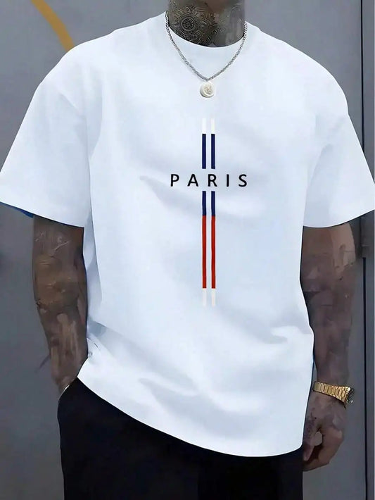 Parisian Style Men's Pure Cotton Casual T-Shirt, Simple and Stylish Crew Neck Short Sleeve T-Shirt for Everyday Wear    Home Decor Supply | Online Retail | ShoreShopper.com