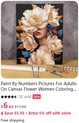 Acrylic Paint By Numbers Modular Picture With Paint Drawing On Canvas Adults Handpainted Gift Wall Art Painting Home Decor    Home Decor Supply | Online Retail | ShoreShopper.com