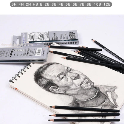 14Pcs/Set Drawing Sketch Pencils Set Wooden Professional Art Supplies HB 2B 6H 4H 2H 3B 4B 5B 6B 10B 12B 1B Painting Stationery    Home Decor Supply | Online Retail | ShoreShopper.com