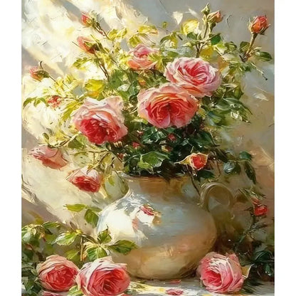 CHENISTORY Painting By Number Pink Flower Drawing On Canvas Hand Painted DIY Picture By Numbers Home Decoration    Home Decor Supply | Online Retail | ShoreShopper.com